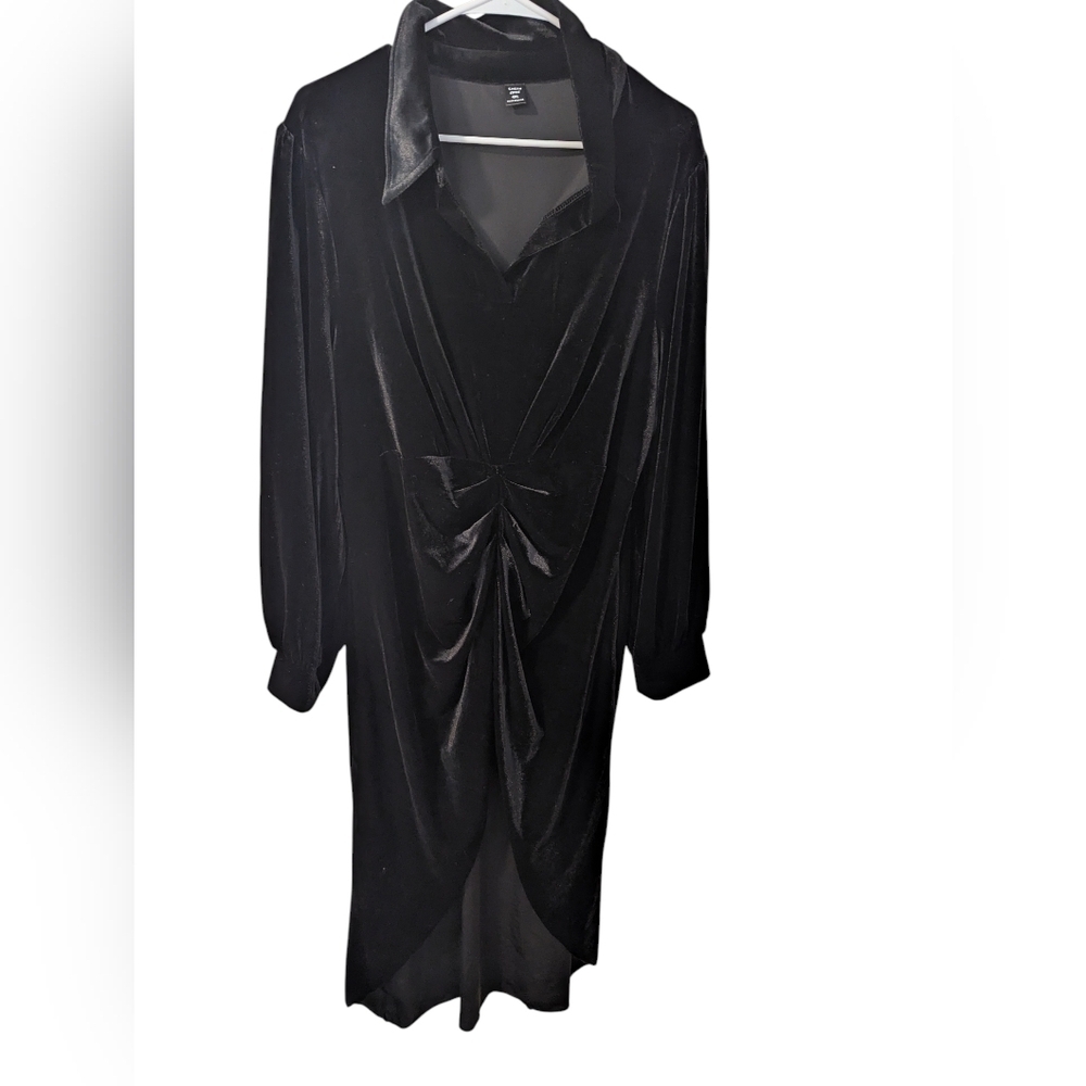 Shein Curve,Elegant Black Velvet Dress, Size 22